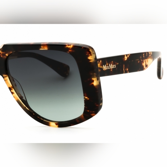 NWT, Max Mara MM0075, Woman\'s Sunglasses, Dark Havana/Gradient Green main image 6